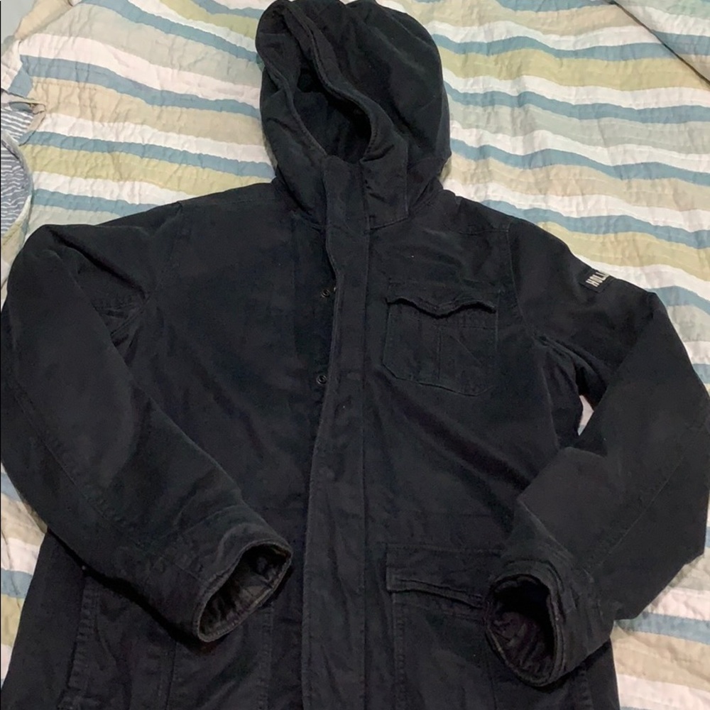 Men Hollister navy jacket size large